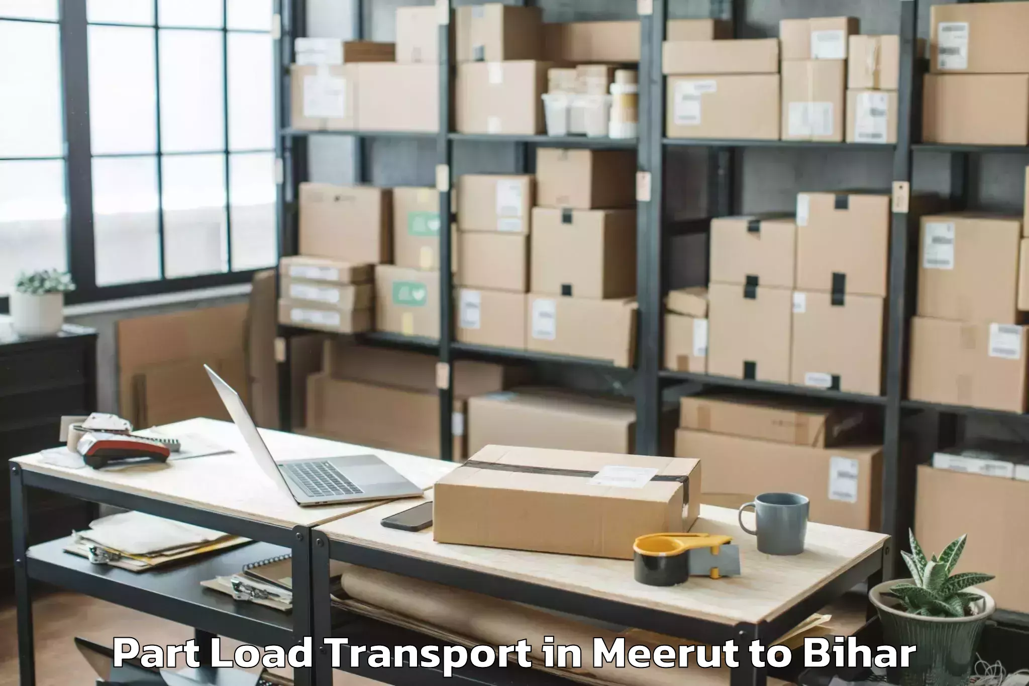 Book Meerut to Nirmali Part Load Transport Online